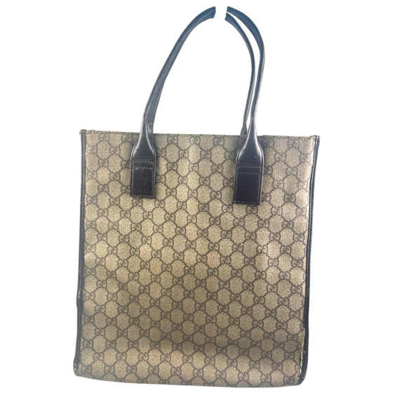 Gucci Vintage Beige and Brown Tote Shoulder Bag - Picture 1 of 16